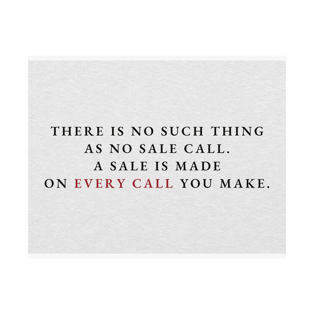 A Sale on Every Call - Office Wall Art Quotes | Matte Poster (Landscape)