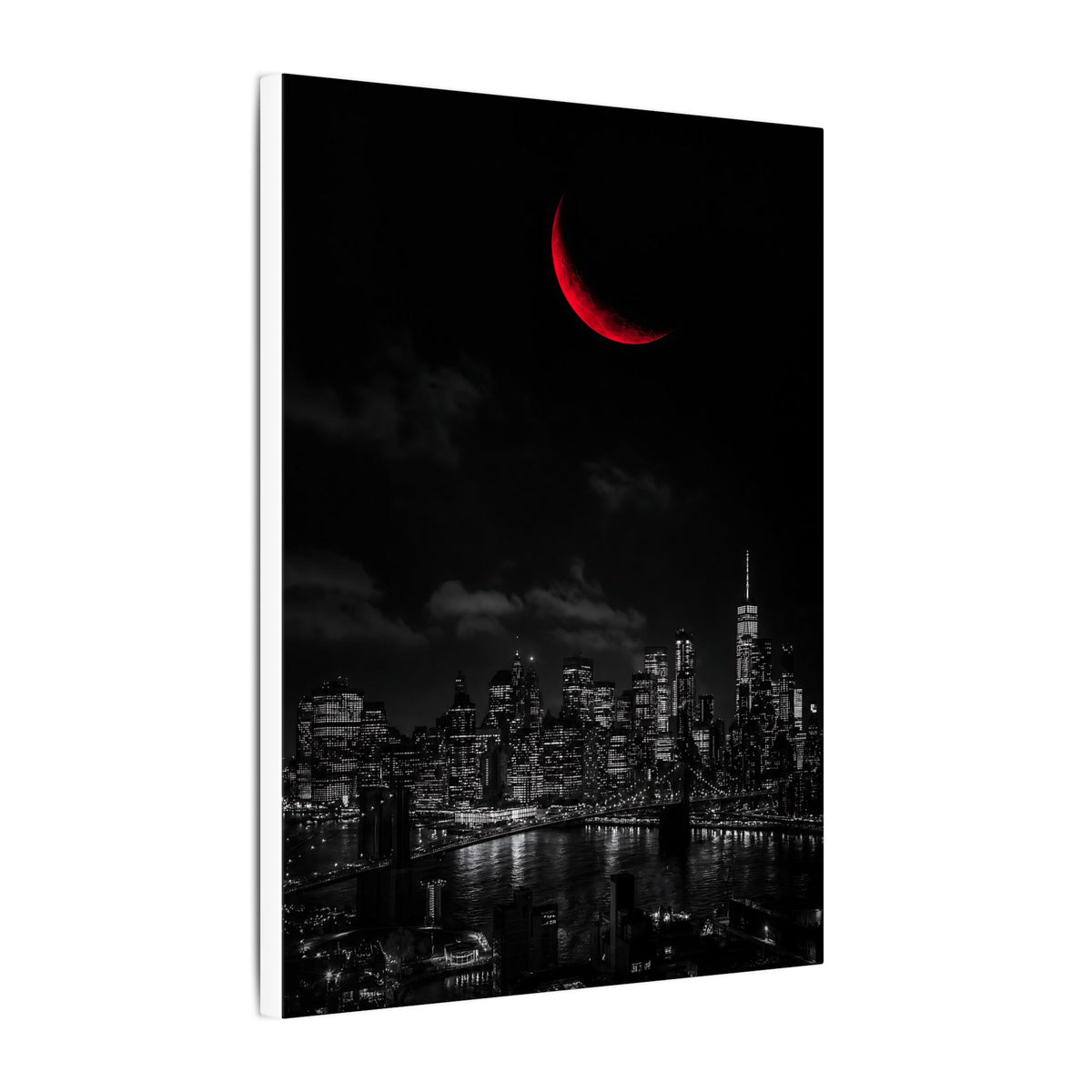 Red Crescent - Red Wall Decor | Canvas