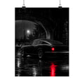 Red Tail Night - Classic Car Wall Art | Matte Poster