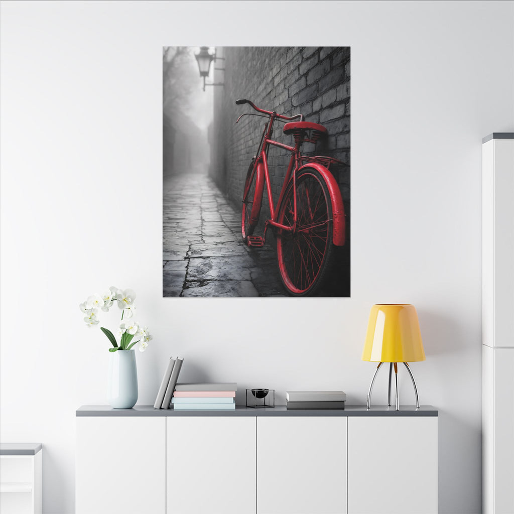 The Red Bicycle - Unique Office Wall Decor | Canvas