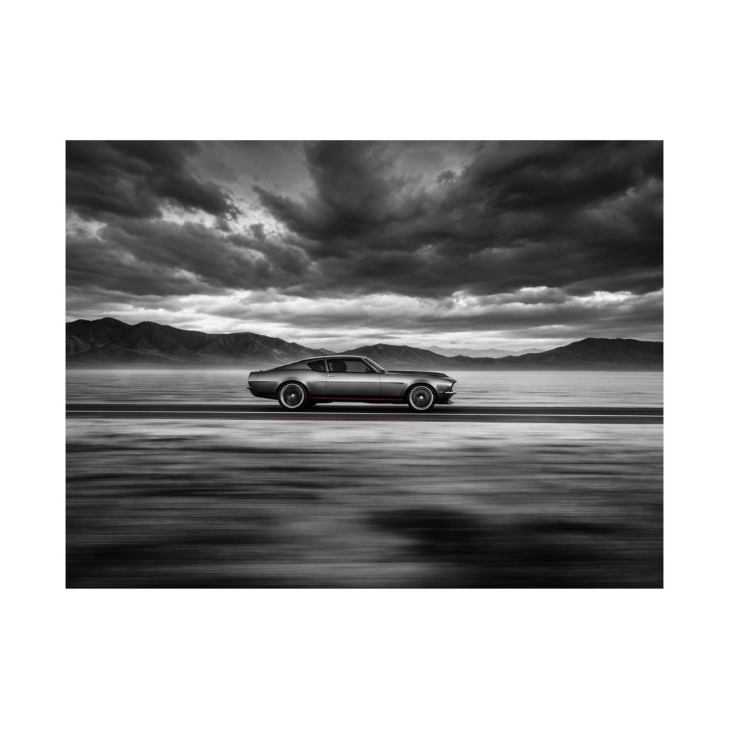 Open Road Velocity - Muscle Car Wall Art | Matte Poster (Landscape)
