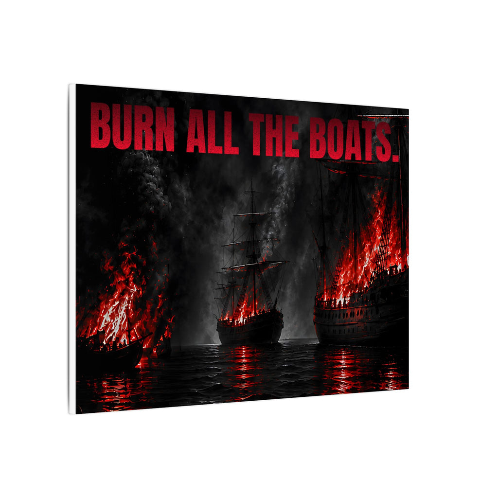 Burn All the Boats - Nautical Wall Art | Canvas (Landscape)