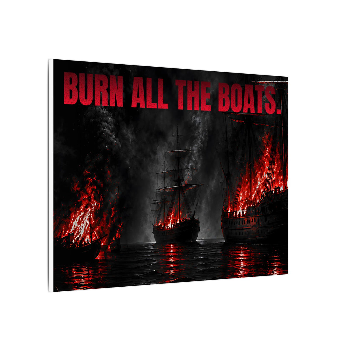 Burn All the Boats - Nautical Wall Art | Canvas (Landscape)