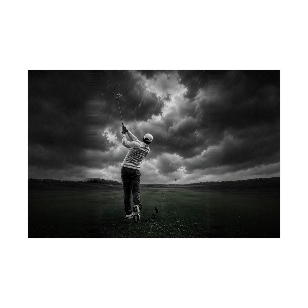 Storm Round - Golf Wall Art | Matte Poster (Landscape)